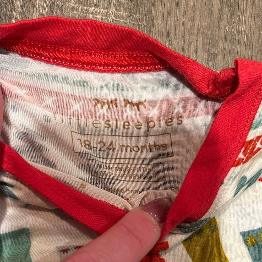 Little Sleepies Fair isle Festive Holiday Kids Pajamas - Picture 2 of 4